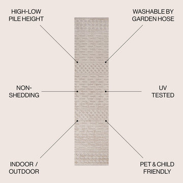Xlendi High-low Pile Moroccan Geometric Indoor/outdoor Area Rug